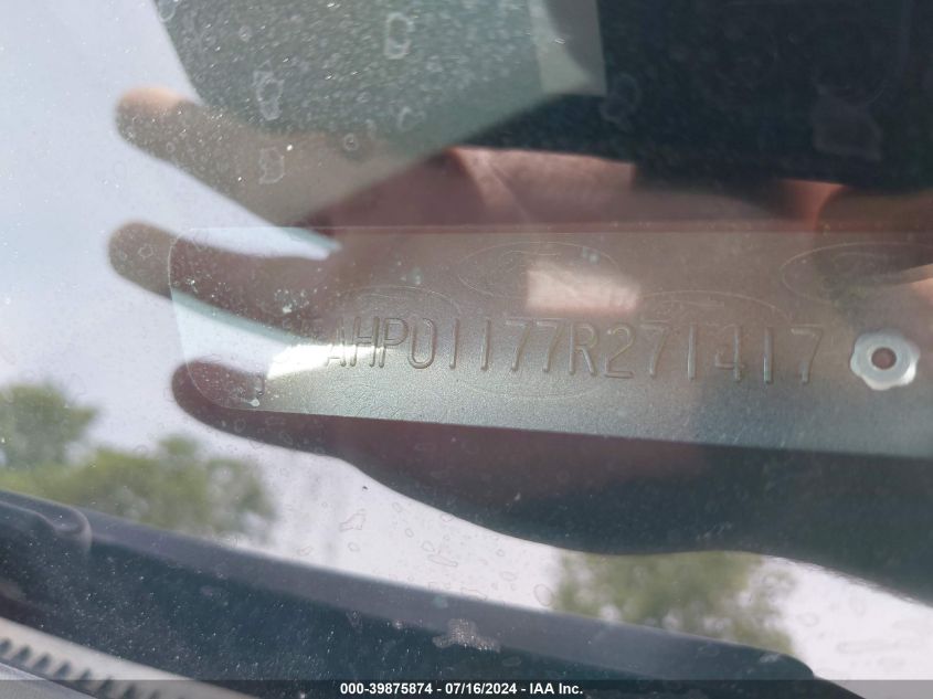 2007 Ford Fusion Se VIN: 3FAHP01177R271417 Lot: 39875874