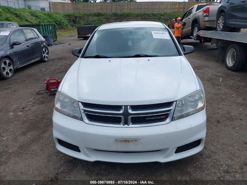 2012 Dodge Avenger Se VIN: 1C3CDZAB5CN325633 Lot: 39875893