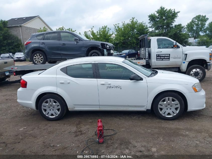 2012 Dodge Avenger Se VIN: 1C3CDZAB5CN325633 Lot: 39875893