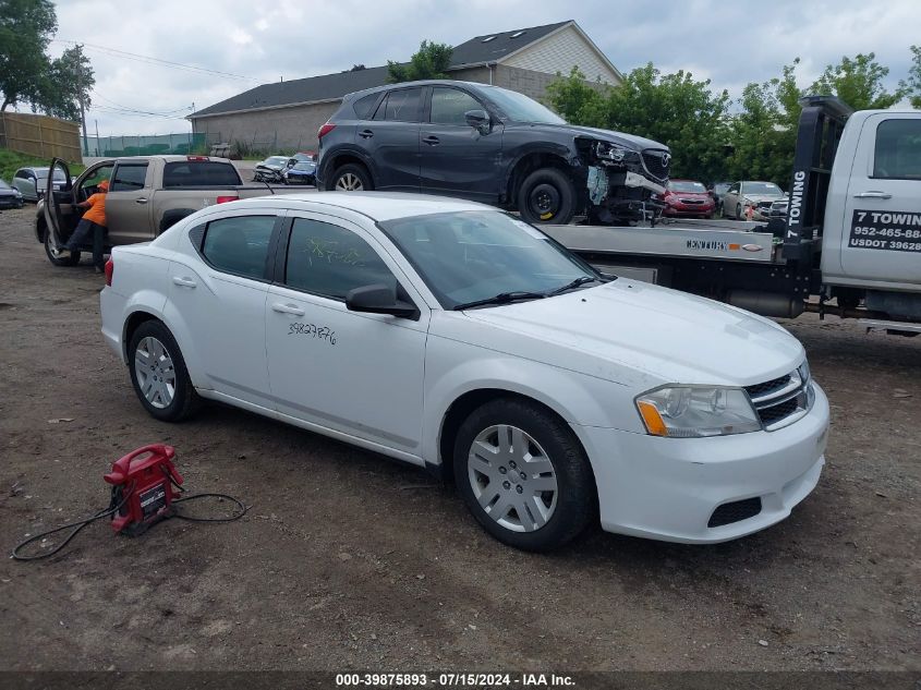 2012 Dodge Avenger Se VIN: 1C3CDZAB5CN325633 Lot: 39875893