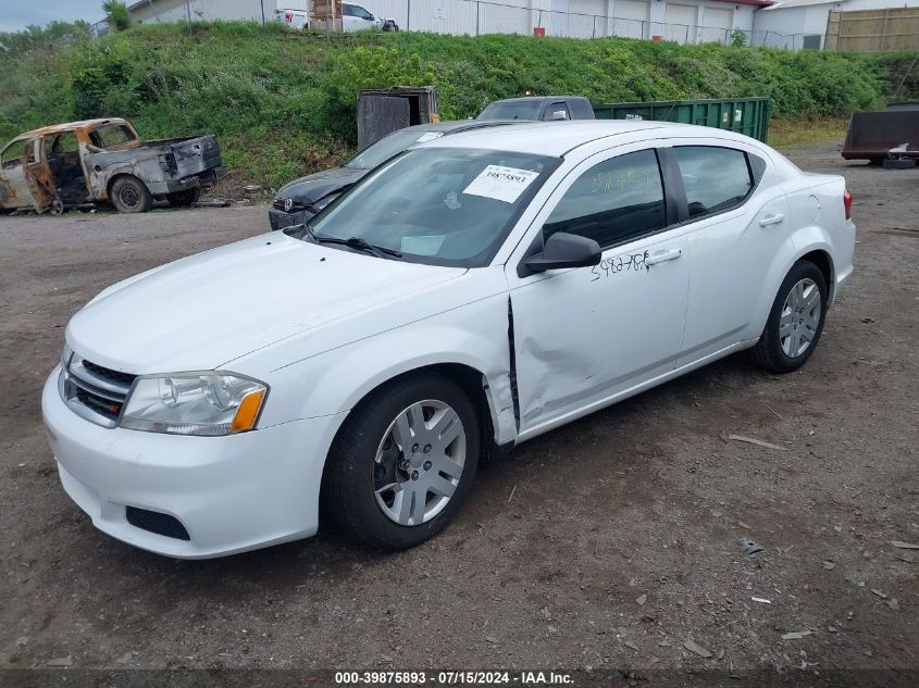 2012 Dodge Avenger Se VIN: 1C3CDZAB5CN325633 Lot: 39875893