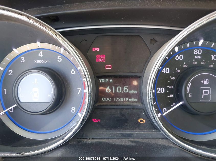 2013 Hyundai Sonata Gls VIN: 5NPEB4AC1DH789610 Lot: 39876014