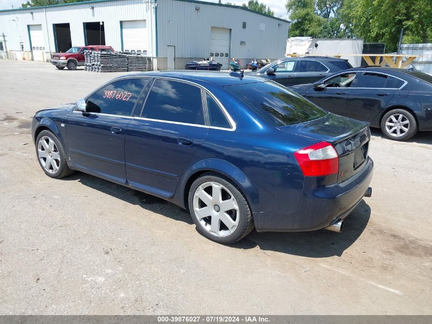 2005 Audi S4 4.2 VIN: WAUPL68E45A097999 Lot: 39876027