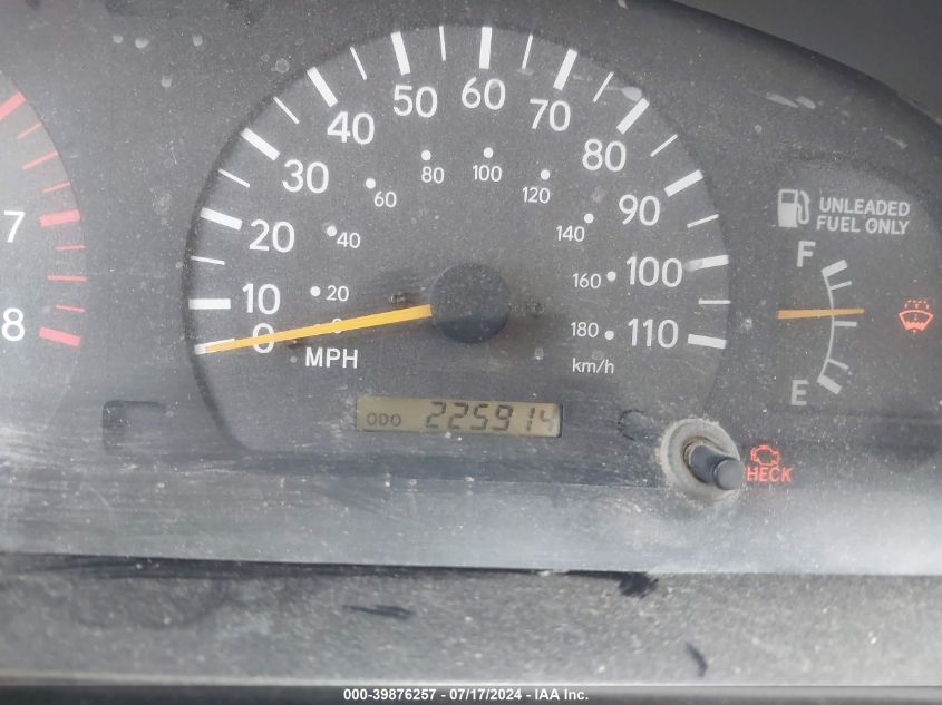 2000 Toyota Tacoma Xtracab Prerunner VIN: 4TASN92N3YZ575879 Lot: 39876257