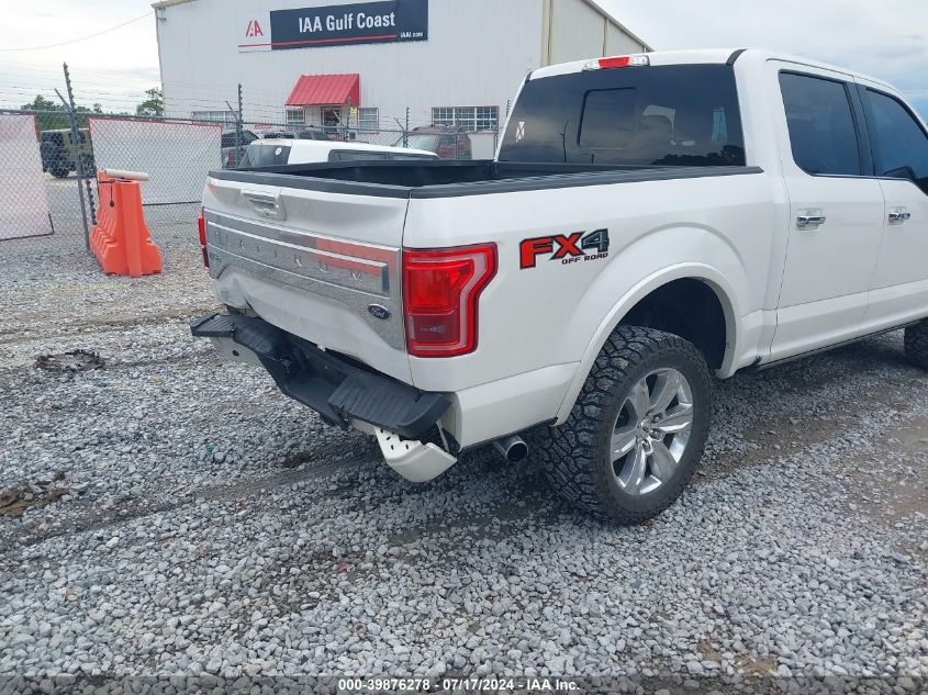 2015 FORD F-150 PLATINUM - 1FTEW1EG6FFA74741