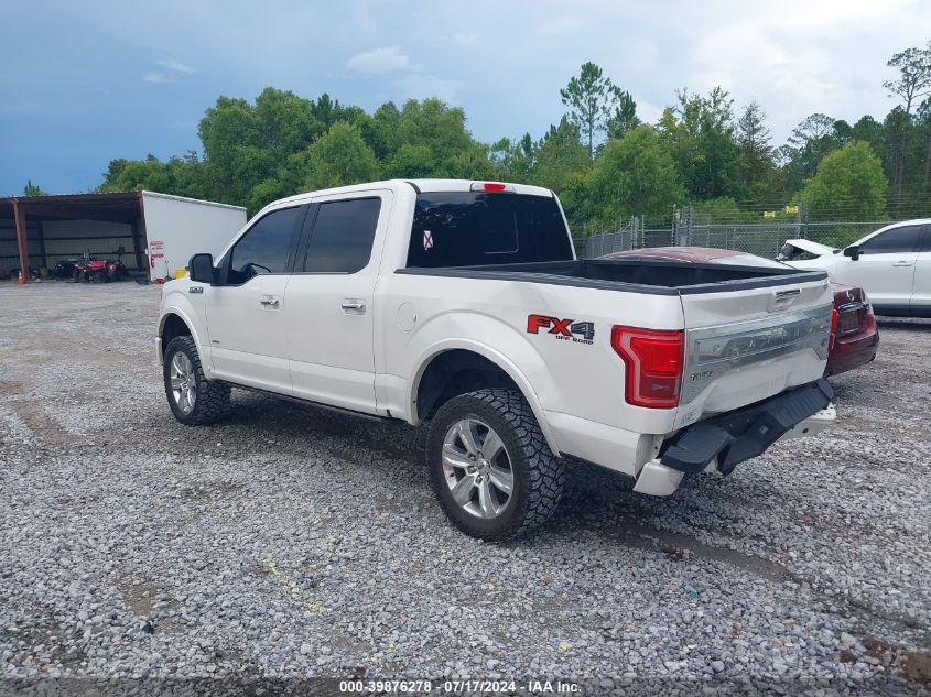 2015 FORD F-150 PLATINUM - 1FTEW1EG6FFA74741