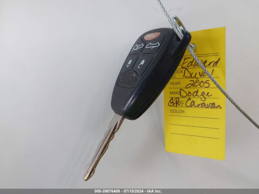 2005 Dodge Grand Caravan Se VIN: 2D4GP24RX5R107619 Lot: 39876408