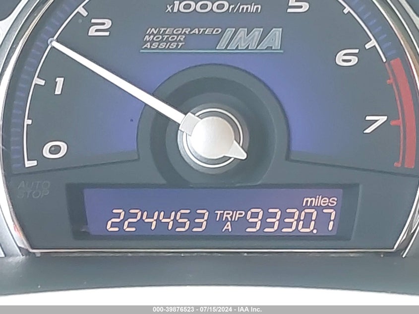 2008 Honda Civic Hybrid VIN: JHMFA36258S010846 Lot: 39876523