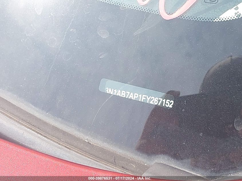 2015 Nissan Sentra Fe+ S/S/Sl/Sr/Sv VIN: 3N1AB7AP1FY267152 Lot: 39876531