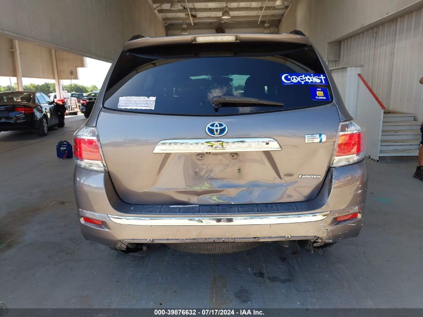2012 Toyota Highlander Hybrid Limited VIN: JTEDC3EH5C2009001 Lot: 39876632