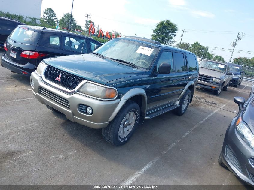 2000 Mitsubishi Montero Sport Ls/Xls VIN: JA4MT31HXYP054059 Lot: 39876641