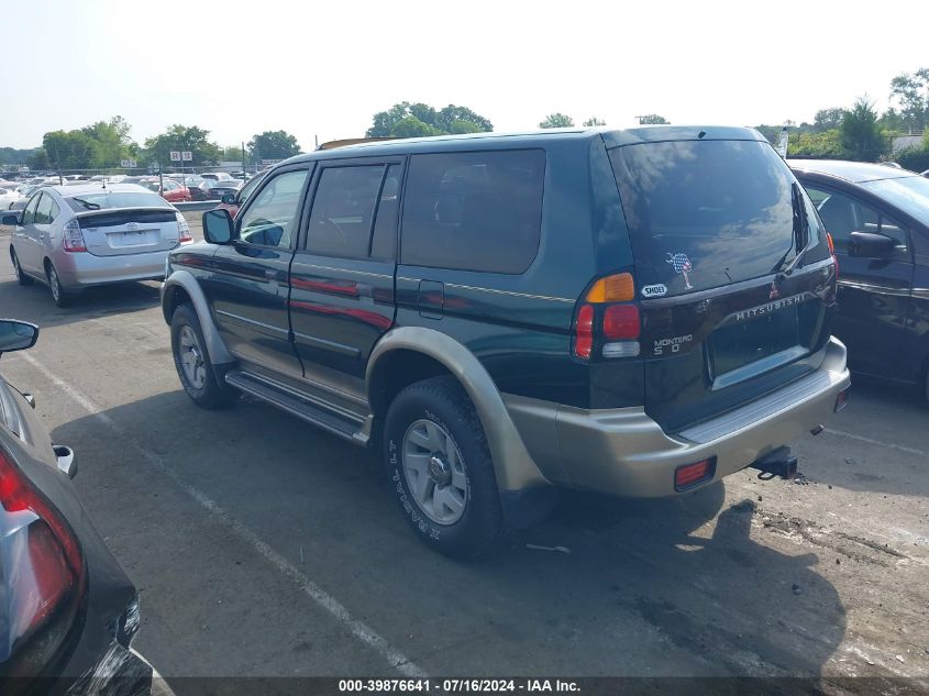 2000 Mitsubishi Montero Sport Ls/Xls VIN: JA4MT31HXYP054059 Lot: 39876641