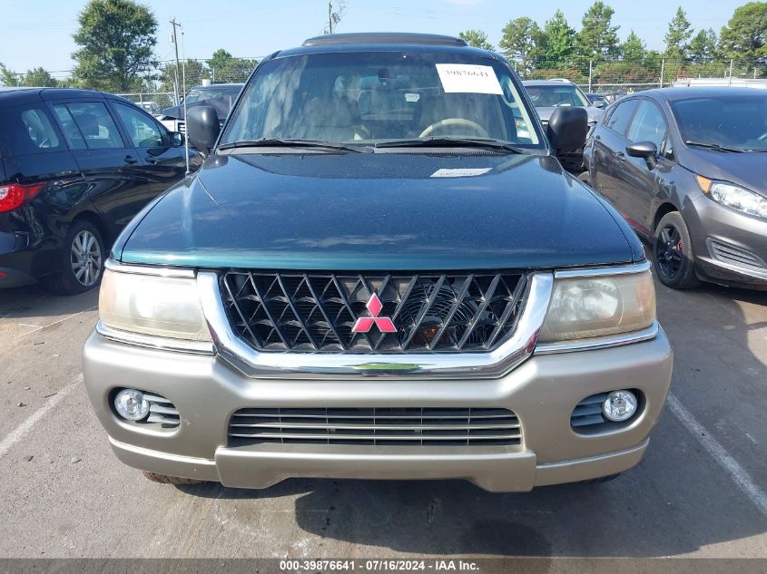 2000 Mitsubishi Montero Sport Ls/Xls VIN: JA4MT31HXYP054059 Lot: 39876641