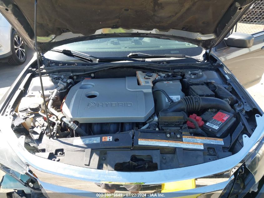 2012 Ford Fusion Hybrid VIN: 3FADP0L39CR262449 Lot: 39876649