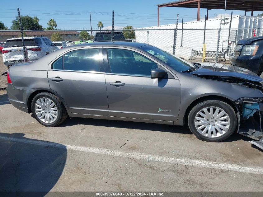 2012 Ford Fusion Hybrid VIN: 3FADP0L39CR262449 Lot: 39876649