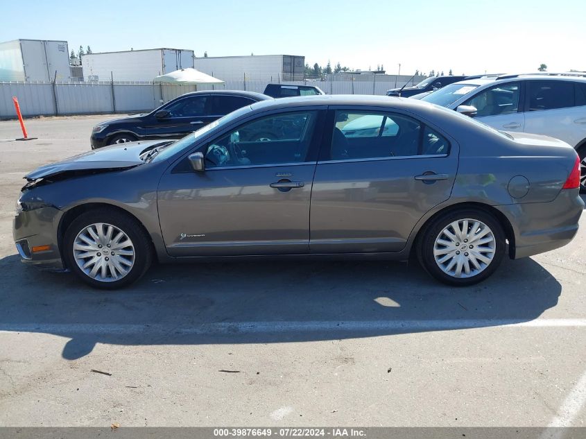 2012 Ford Fusion Hybrid VIN: 3FADP0L39CR262449 Lot: 39876649