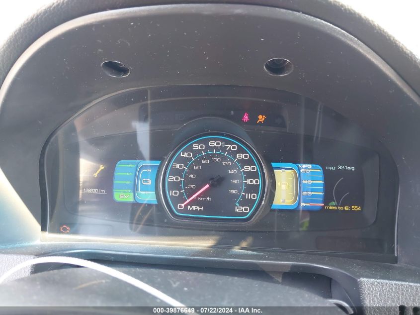 2012 Ford Fusion Hybrid VIN: 3FADP0L39CR262449 Lot: 39876649