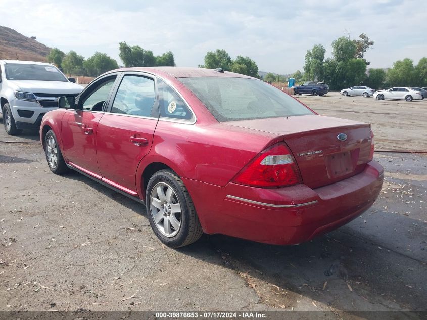 2007 Ford Five Hundred Sel VIN: 1FAFP24187G109737 Lot: 39876653