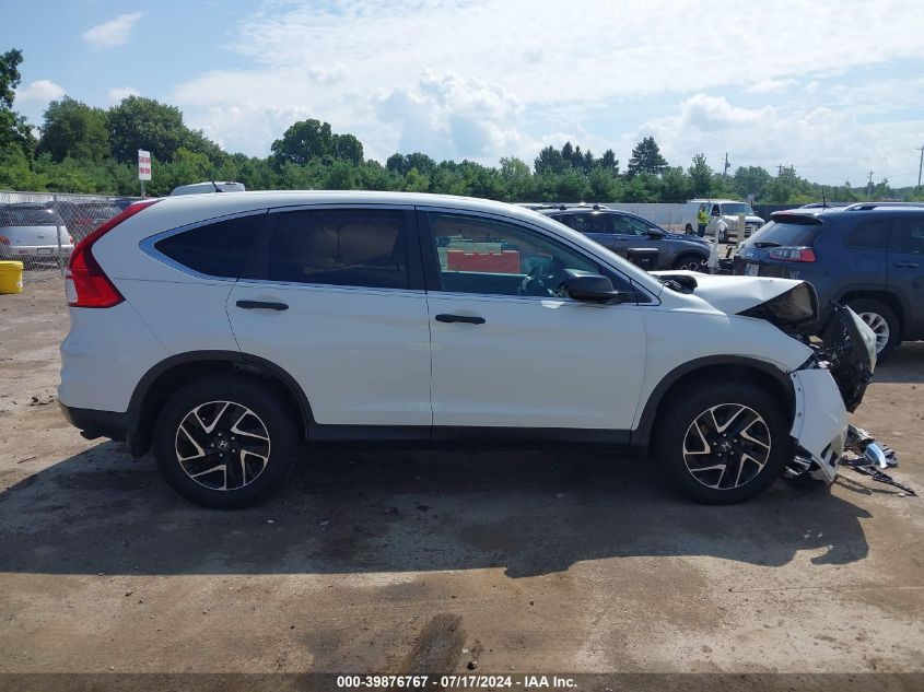 2016 Honda Cr-V Se VIN: 5J6RM4H46GL121046 Lot: 39876767