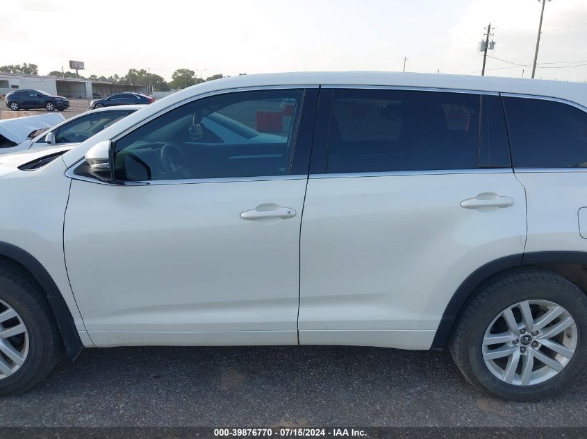 2016 Toyota Highlander Le VIN: 5TDZARFH2GS021252 Lot: 39876770