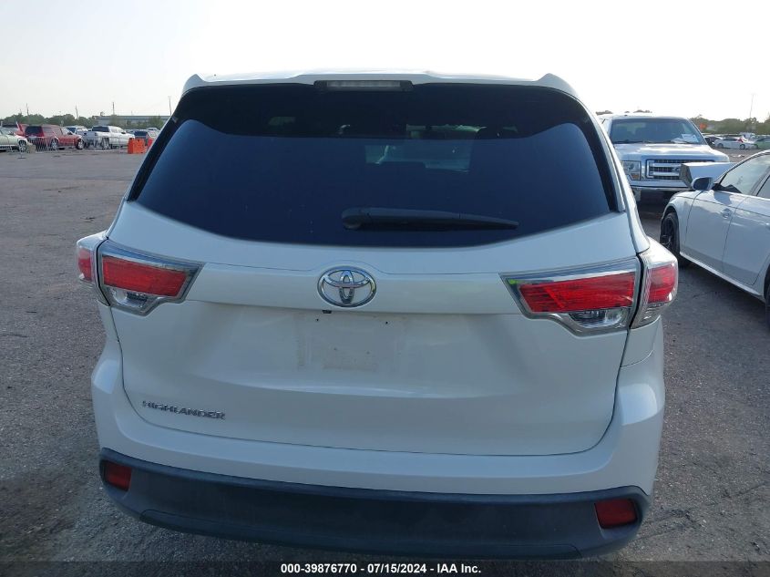 2016 Toyota Highlander Le VIN: 5TDZARFH2GS021252 Lot: 39876770