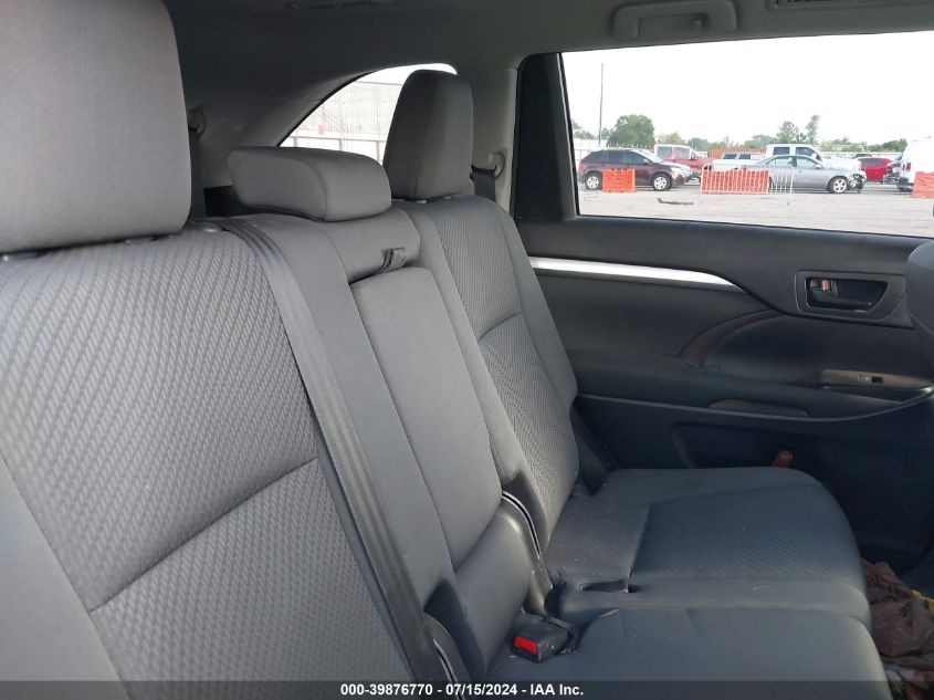 2016 Toyota Highlander Le VIN: 5TDZARFH2GS021252 Lot: 39876770