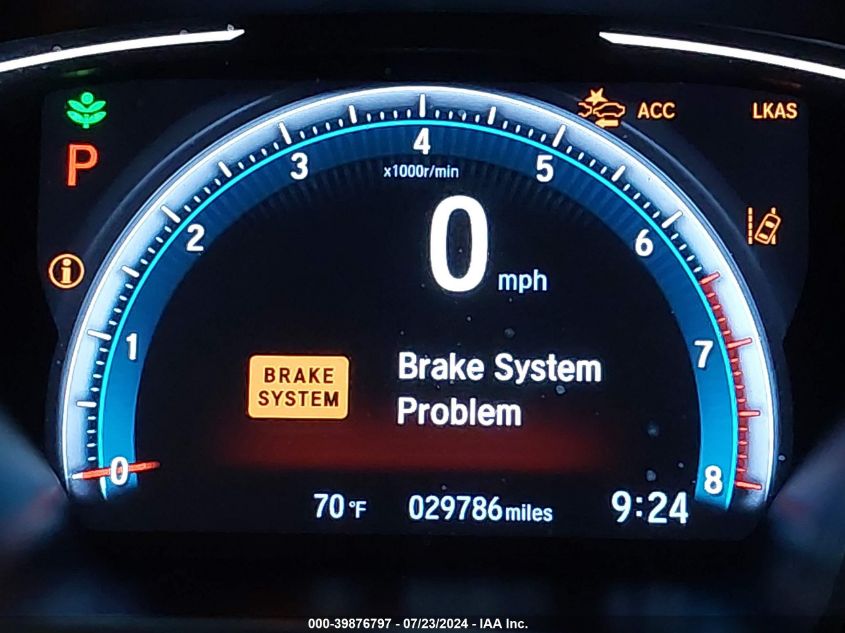 2020 Honda Civic Touring VIN: 19XFC1F93LE210519 Lot: 39876797