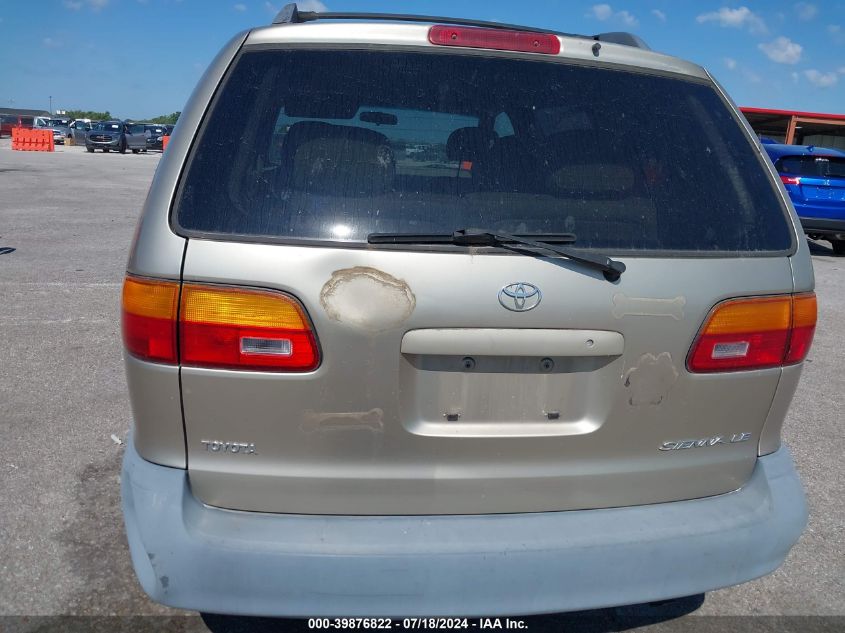 2000 Toyota Sienna Le VIN: 4T3ZF13C8YU279366 Lot: 39876822