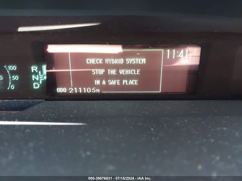 2012 Toyota Prius Four VIN: JTDKN3DU2C1606259 Lot: 39876831