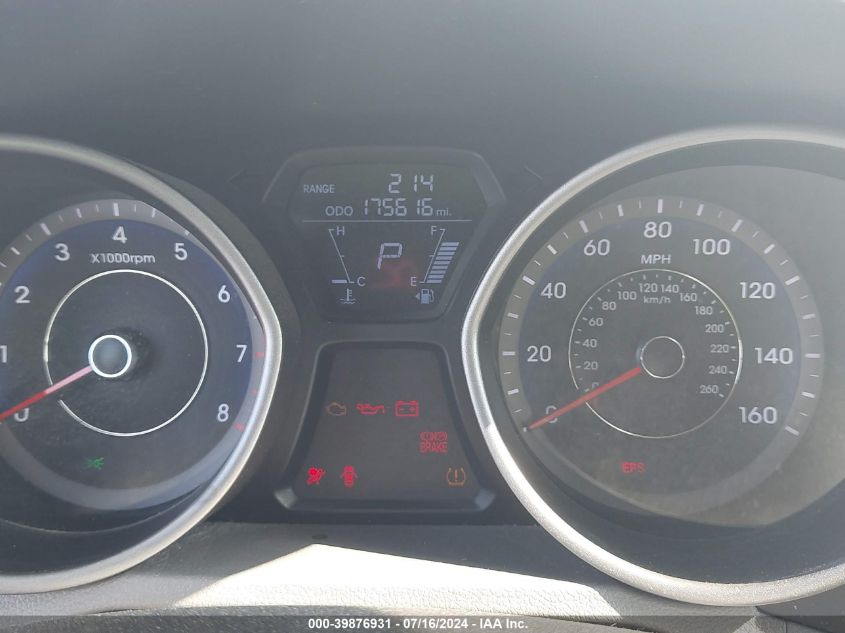 2012 Hyundai Elantra Gls (Ulsan Plant) VIN: KMHDH4AE7CU456646 Lot: 39876931