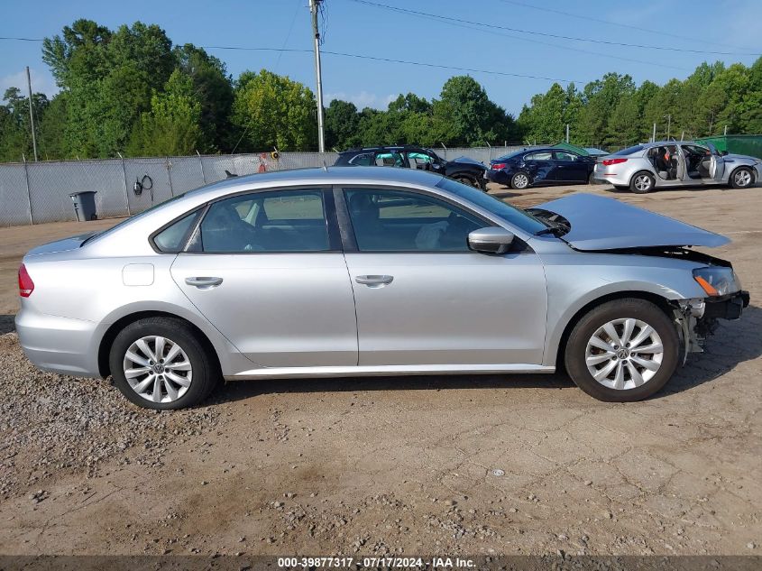 2013 Volkswagen Passat 2.5L S VIN: 1VWAP7A34DC051066 Lot: 39877317