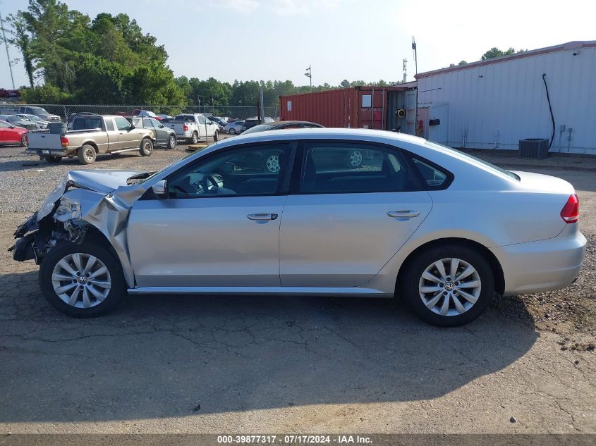 2013 Volkswagen Passat 2.5L S VIN: 1VWAP7A34DC051066 Lot: 39877317