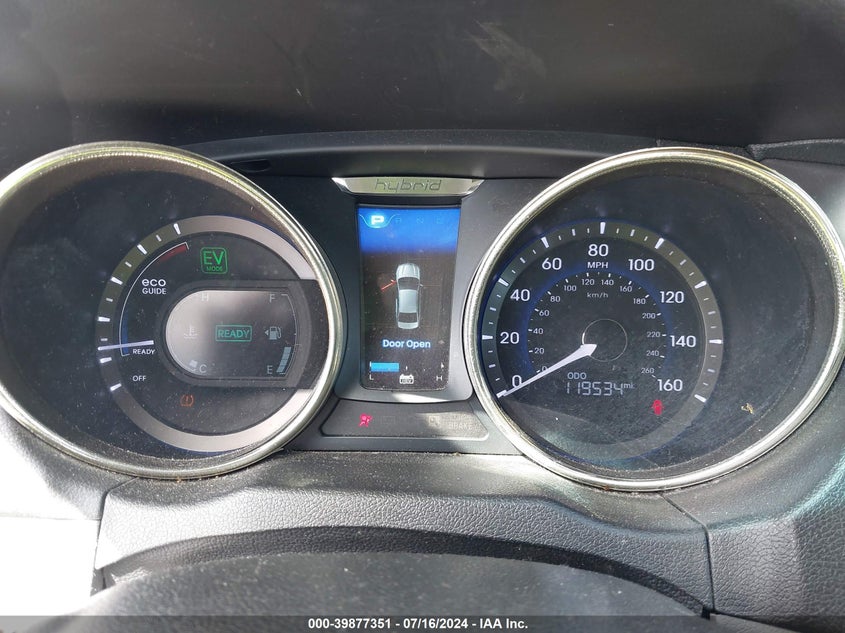 2012 Hyundai Sonata Hybrid VIN: KMHEC4A48CA028886 Lot: 39877351