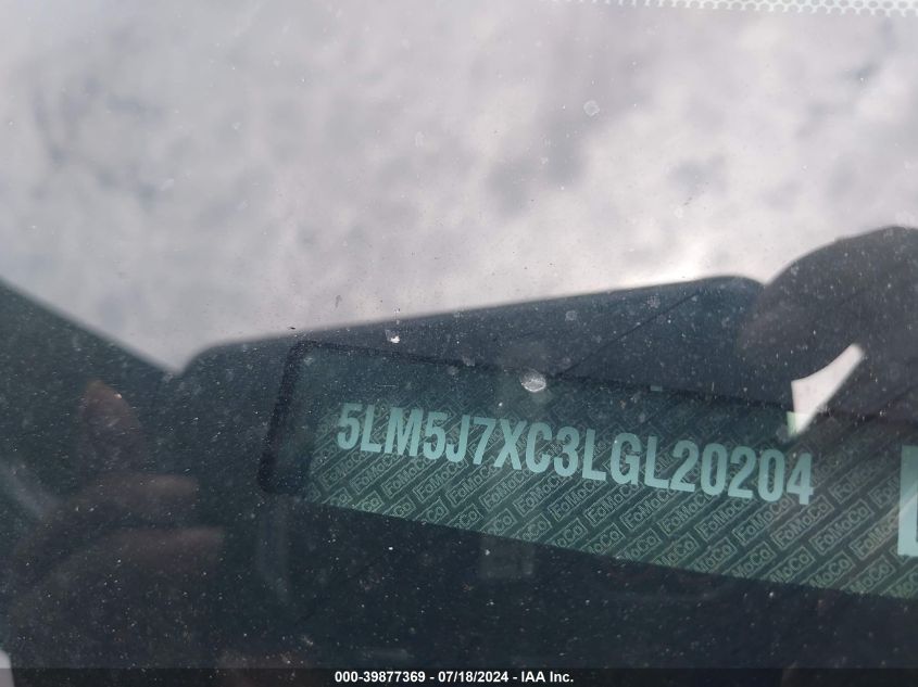 2020 Lincoln Aviator Reserve VIN: 5LM5J7XC3LGL20204 Lot: 39877369