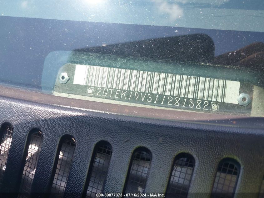2001 GMC Sierra 1500 Sle VIN: 2GTEK19V311281382 Lot: 39877373
