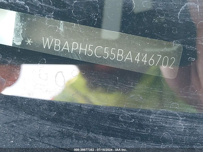 2011 BMW 328I VIN: WBAPH5C55BA446702 Lot: 39877382