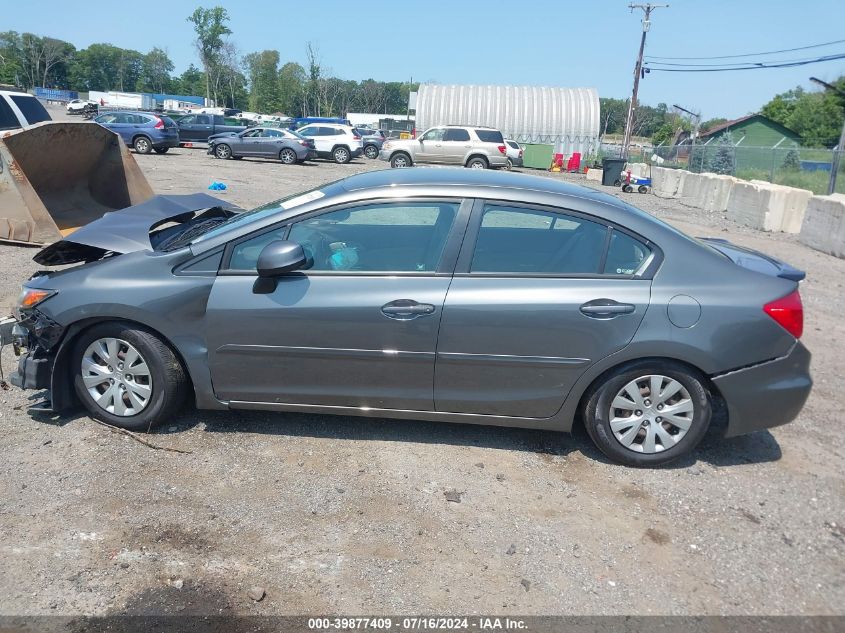 2012 Honda Civic Lx VIN: 19XFB2F53CE380059 Lot: 39877409