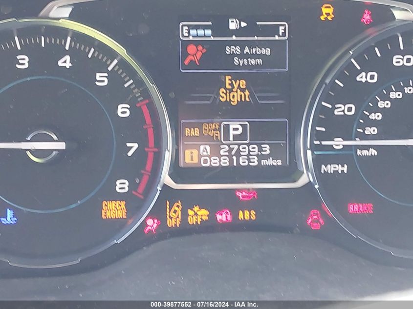 2017 Subaru Forester 2.5I Touring VIN: JF2SJAWC0HH549600 Lot: 39877552