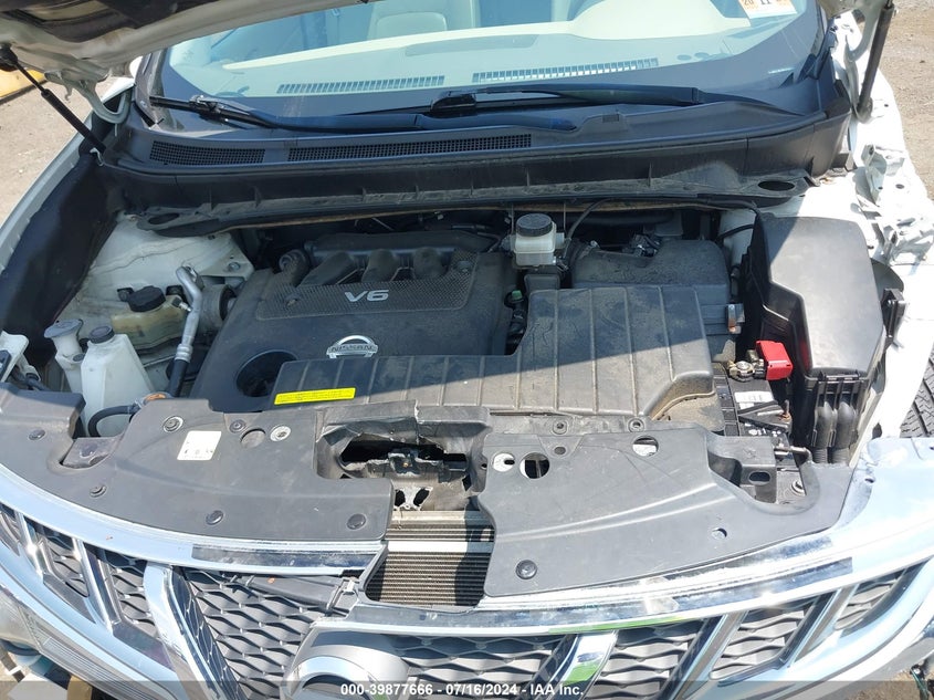 2011 Nissan Murano Sl VIN: JN8AZ1MW1BW167244 Lot: 39877666