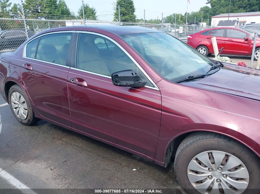 2009 Honda Accord 2.4 Lx VIN: 1HGCP26389A141378 Lot: 39877685