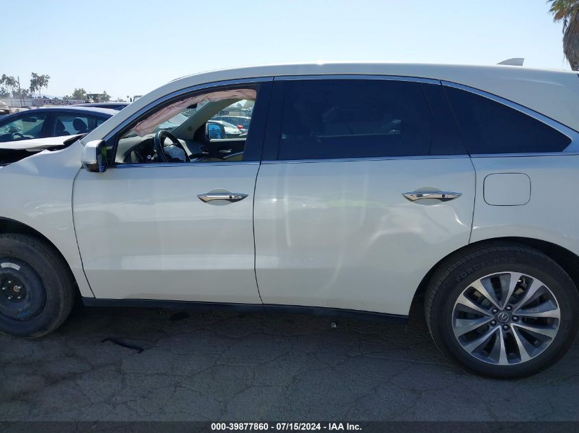 2016 Acura Mdx Technology Acurawatch Plus Packages/Technology Package VIN: 5FRYD3H44GB017362 Lot: 39877860