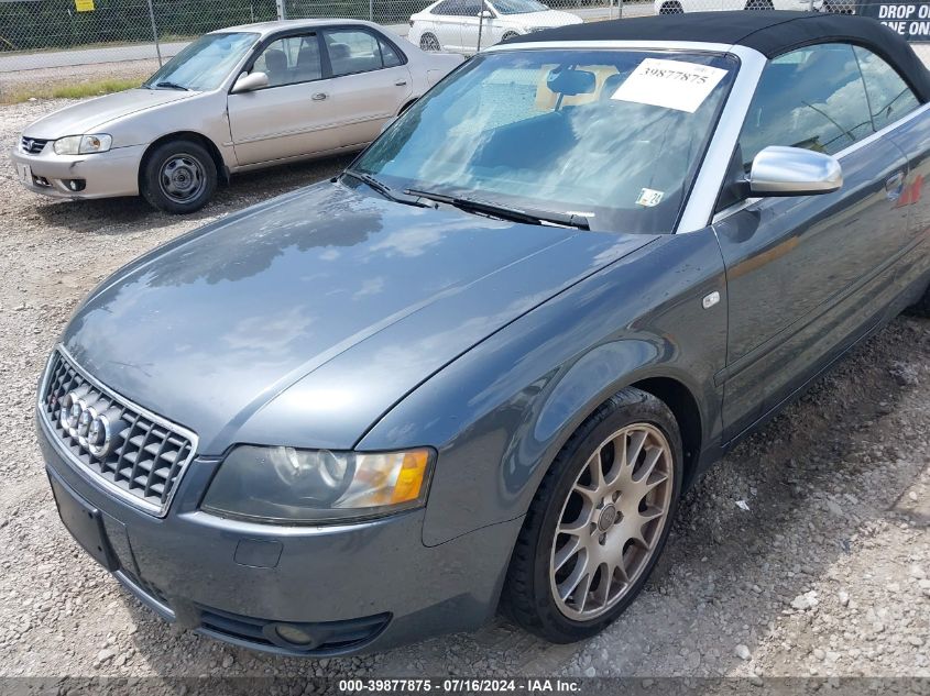 2006 Audi S4 VIN: WUARL48H96K900797 Lot: 39877875