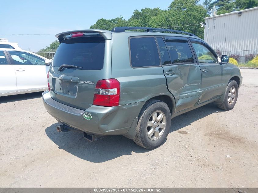 2005 Toyota Highlander V6 VIN: JTEEP21A250112869 Lot: 39877957