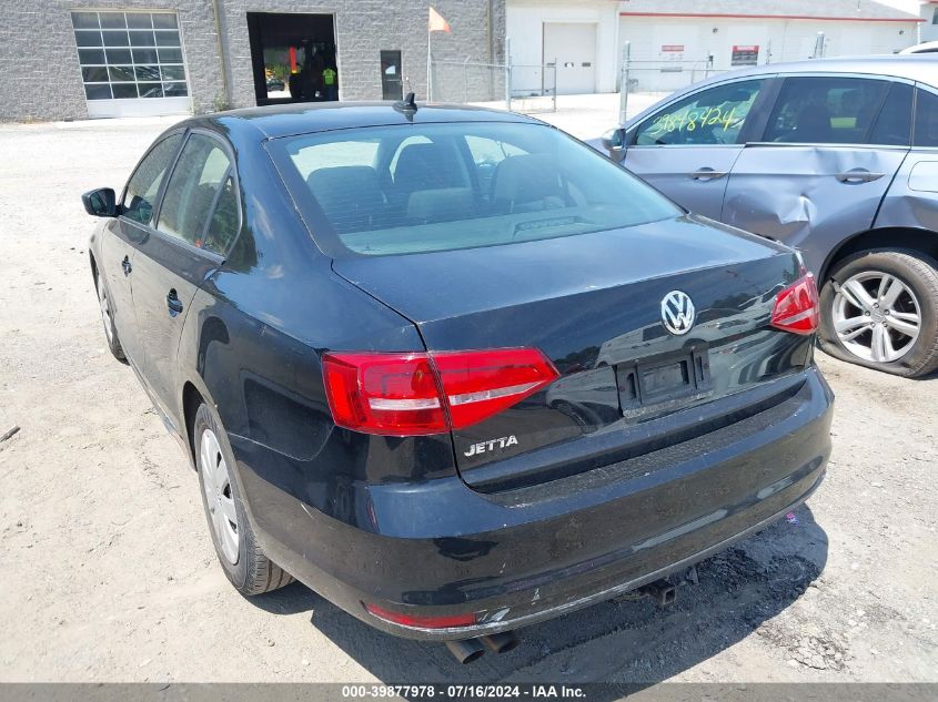 2015 Volkswagen Jetta 2.0L S VIN: 3VW2K7AJ2FM342815 Lot: 39877978