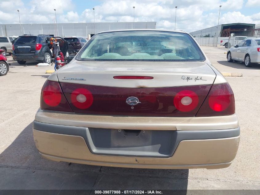 2004 Chevrolet Impala VIN: 2G1WF52E849205357 Lot: 39877988