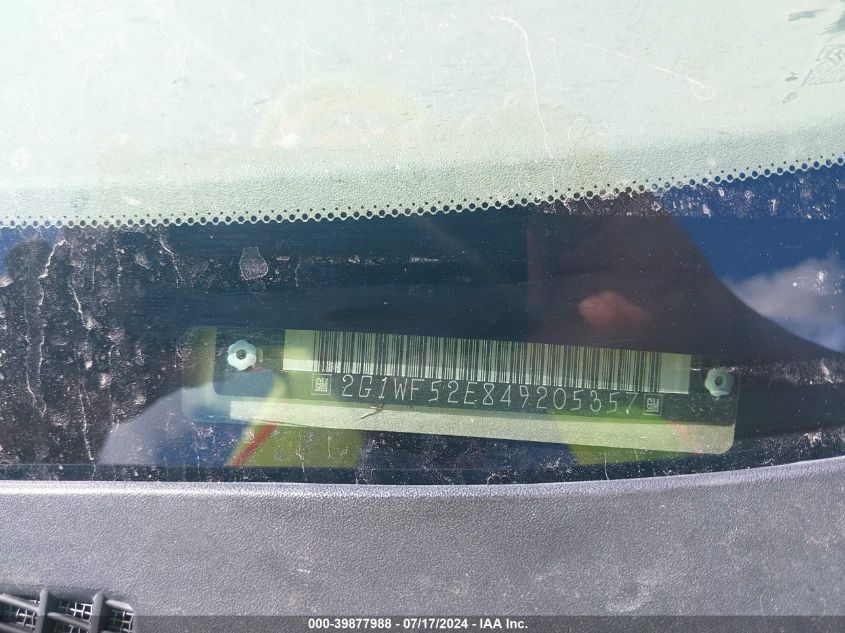 2004 Chevrolet Impala VIN: 2G1WF52E849205357 Lot: 39877988