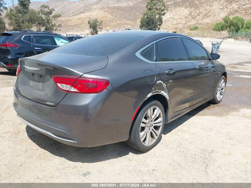 2015 Chrysler 200 Limited VIN: 1C3CCCAB2FN562309 Lot: 39878001