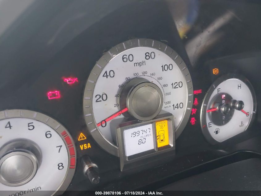 2009 Honda Pilot Exl VIN: 5FNYF48569B019577 Lot: 39878106