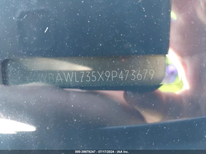 2009 BMW 335I I VIN: WBAWL735X9P473679 Lot: 39878247