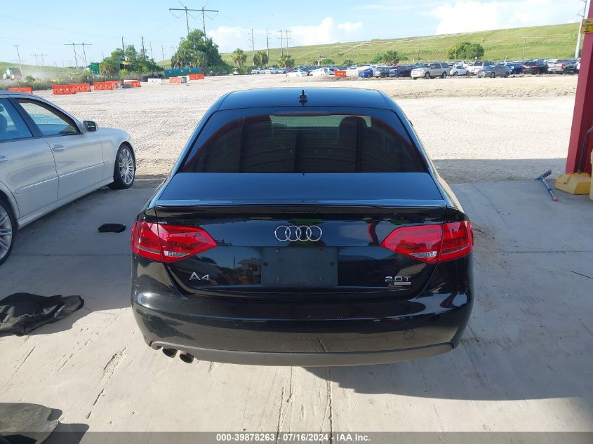 2009 Audi A4 2.0T Quattro VIN: WAULF78K19A134515 Lot: 39878263